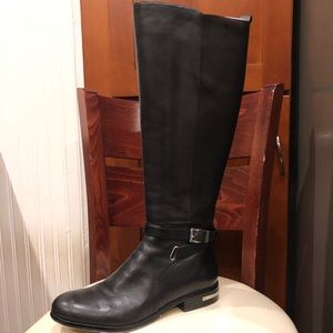 Michael Kors Black Leather Riding Boots